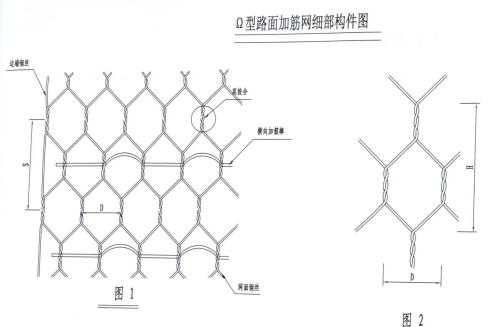 Ω型路面加筋網示意圖